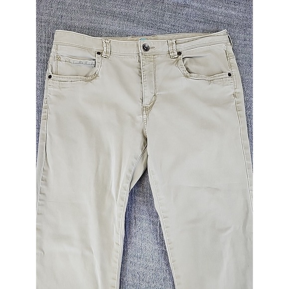 Tommy Bahama Pants 34x34 (34x27 act)Beige Chino Khaki Straight Leg Casual Preppy - Picture 2 of 9